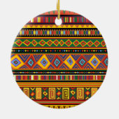 Afrika Etnisch Kunstpatroon Keramisch Ornament (Achterkant)