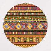 Afrika Etnisch Kunstpatroon Labels (Design 2)