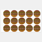 Afrika Etnisch Kunstpatroon Labels (Vel)