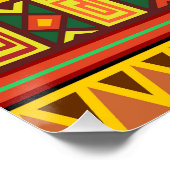 Afrika Etnisch Kunstpatroon Perfect Poster (Hoek)