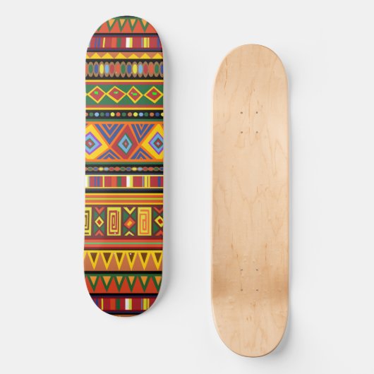 Afrika Etnisch Kunstpatroon Persoonlijk Skateboard (Voorkant)