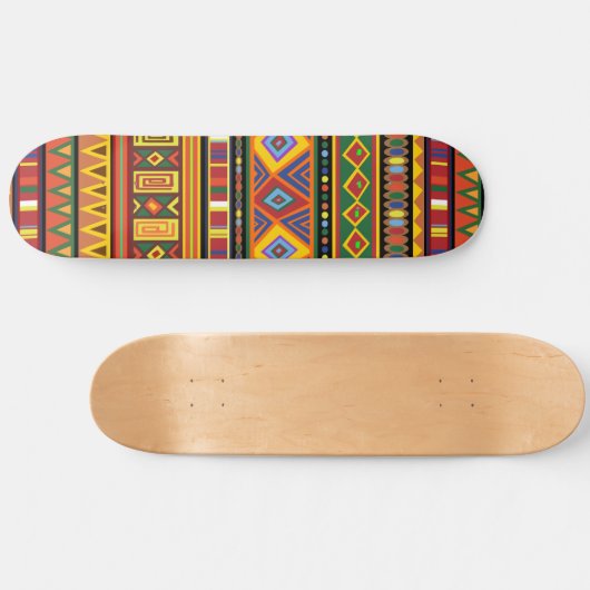 Afrika Etnisch Kunstpatroon Persoonlijk Skateboard (Horizontaal)