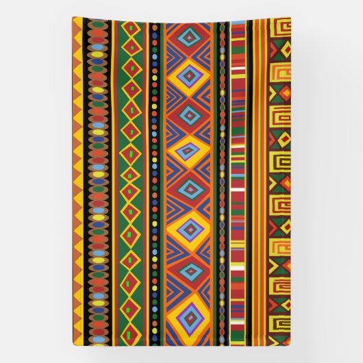 Afrika Etnisch Kunstpatroon Spandoek (Verticaal)