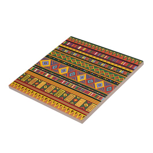Afrika Etnisch Kunstpatroon Tegeltje (Zijkant)