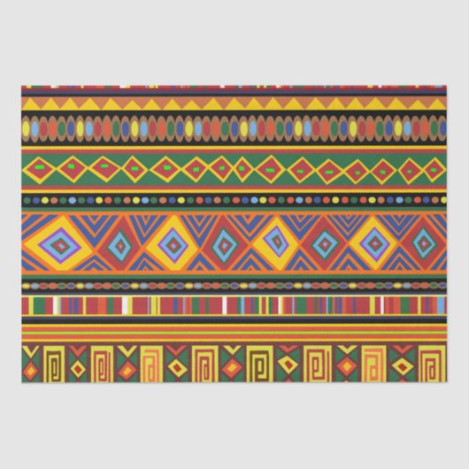 Afrika Etnisch Kunstpatroon Tissuepapier (Voorkant)