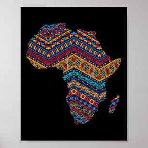 Afrika Flag Kente Cloth Black Pride African Americ Poster