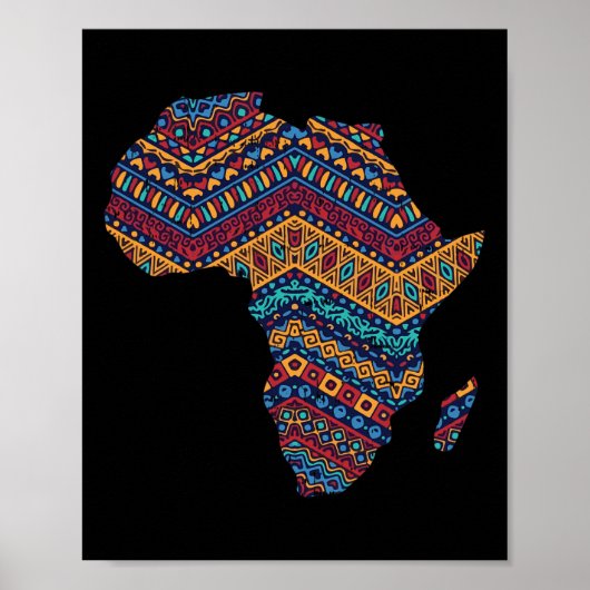 Afrika Flag Kente Cloth Black Pride African Americ Poster (Voorkant)