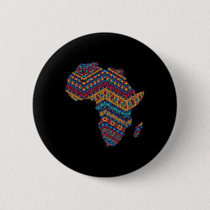 Afrika Flag Kente Cloth Black Pride African Americ Ronde Button 5,7 Cm