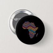 Afrika Flag Kente Cloth Black Pride African Americ Ronde Button 5,7 Cm (Voorkant /achterkant)