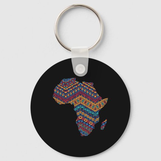 Afrika Flag Kente Cloth Black Pride African Americ Sleutelhanger (Voorkant)
