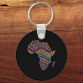 Afrika Flag Kente Cloth Black Pride African Americ Sleutelhanger (Voorkant)