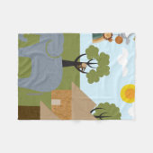 Afrika Fleece Deken (Voorkant (Horizontaal))