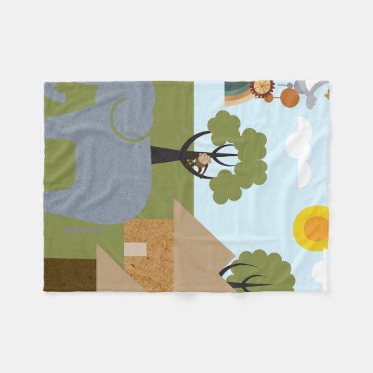 Afrika Fleece Deken (Voorkant (Horizontaal))