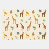 Afrika Geachte Giraffe Inpakpapier Vel (Voorkant 2)
