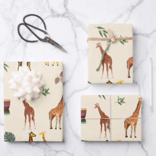 Afrika Geachte Giraffe Inpakpapier Vel