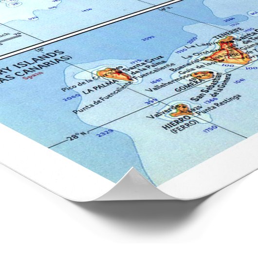 " Afrika: Gedetailleerde kaart van 1960 ... Poster (Hoek)