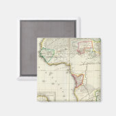 Afrika Gegraveerde kaart met 2 insetkaarten Magneet (Voorkant / Achterkant)