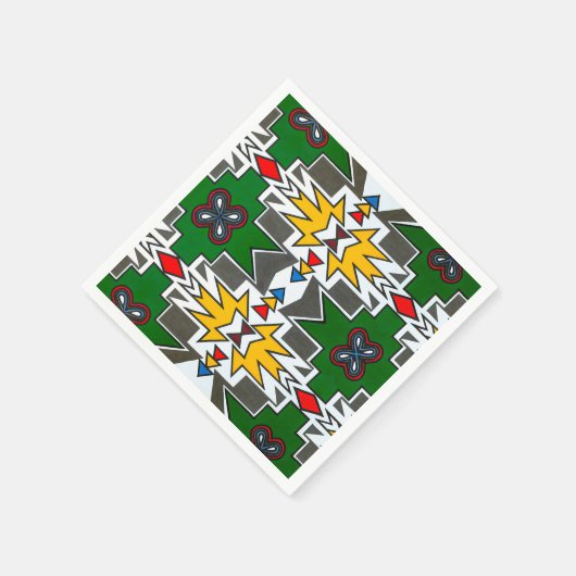 Afrika Geïnspireerd Tribal Patroon Tafel Decor Bru Servet (Hoek)