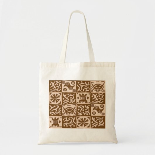 Afrika Geïnspireerde design - bruin Tote Bag (Voorkant)