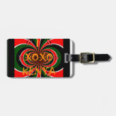 Afrika-geïnspireerde Kenia Vlag Abstracte kunst Bagagelabel (Voorkant horizontaal)