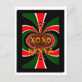 Afrika-geïnspireerde Kenia Vlag Abstracte kunst Briefkaart (Voorkant)