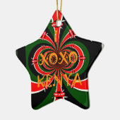 Afrika-geïnspireerde Kenia Vlag Abstracte kunst Keramisch Ornament (Links)