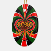 Afrika-geïnspireerde Kenia Vlag Abstracte kunst Keramisch Ornament (Links)