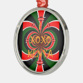 Afrika-geïnspireerde Kenia Vlag Abstracte kunst Metalen Ornament (Links)