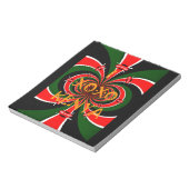 Afrika-geïnspireerde Kenia Vlag Abstracte kunst Notitieblok (Linkerzijde)
