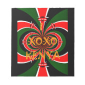 Afrika-geïnspireerde Kenia Vlag Abstracte kunst Notitieblok (Voorkant)