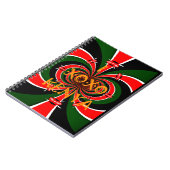 Afrika-geïnspireerde Kenia Vlag Abstracte kunst Notitieboek (Linkerzijde)