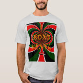 Afrika-geïnspireerde Kenia Vlag Abstracte kunst T-shirt (Voorkant)