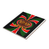 Afrika-geïnspireerde Kenia Vlag Abstracte kunst Tegeltje (Zijkant)