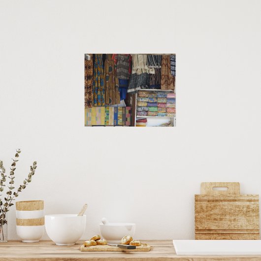 Afrika, Ghana, Accra. Accra Textile & Handicraft Poster (Keuken)