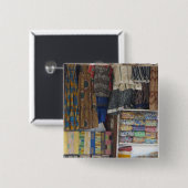 Afrika, Ghana, Accra. Accra Textile & Handicraft Vierkante Button 5,1 Cm (Voorkant /achterkant)