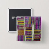 Afrika, Ghana, Accra. Nationaal Museum, beschouwd Vierkante Button 5,1 Cm (Voorkant /achterkant)