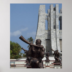 Afrika, Ghana, Accra. Nkrumah Mausoleum, laatste 2 Poster