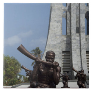Afrika, Ghana, Accra. Nkrumah Mausoleum, laatste 2 Tegeltje