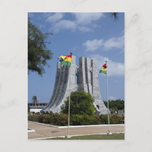 Afrika, Ghana, Accra. Nkrumah Mausoleum, punt 3 Briefkaart (Voorkant)