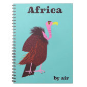 Afrika Gier vintage luchtvaartposter Notitieboek (Voorkant)