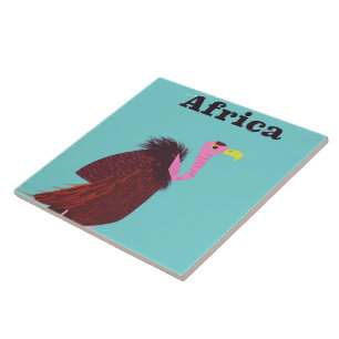 Afrika Gier vintage luchtvaartposter Tegeltje