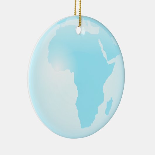 Afrika Glass Wereldbol Keramisch Ornament (Rechts)