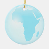 Afrika Glass Wereldbol Keramisch Ornament (Voorkant)