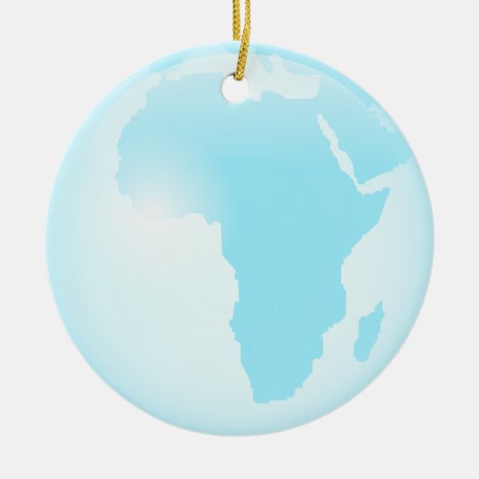 Afrika Glass Wereldbol Keramisch Ornament (Voorkant)