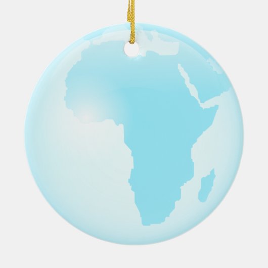 Afrika Glass Wereldbol Keramisch Ornament (Achterkant)