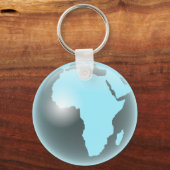 Afrika Glass Wereldbol Sleutelhanger (Voorkant)