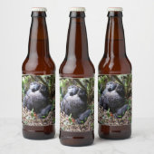 Afrika - Gorilla 3 Bier Etiket (Flessen)