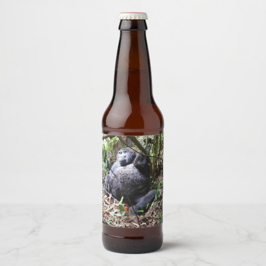 Afrika - Gorilla 3 Bier Etiket (Voorkant)