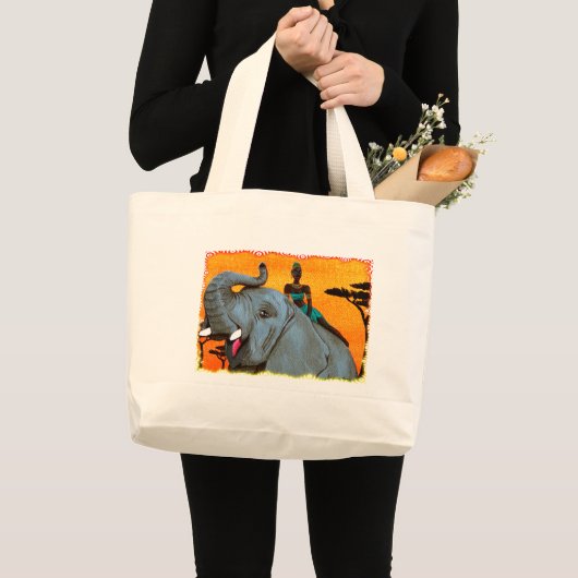 "Afrika!" Grote Tote Bag (Voorkant (product))