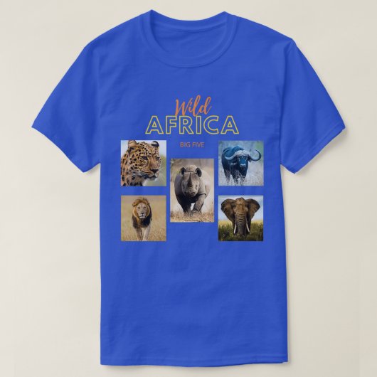 Afrika Grote Vijf T-shirt (Design voorkant)